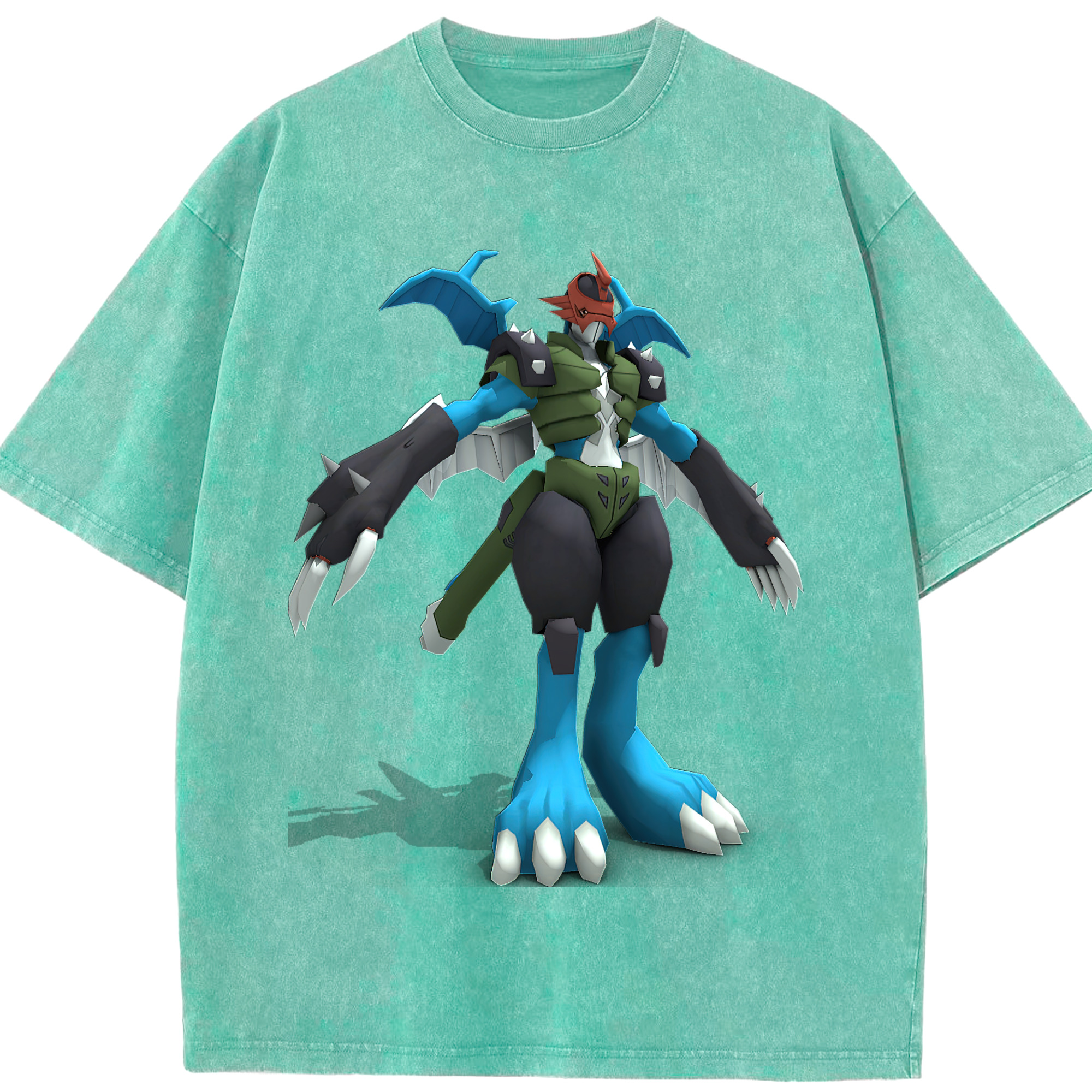 （画像用） Digimon デジタルモンスター/デジモン 綿100% ヴィンテージ風 半袖Tシャツ（フロントプリント）